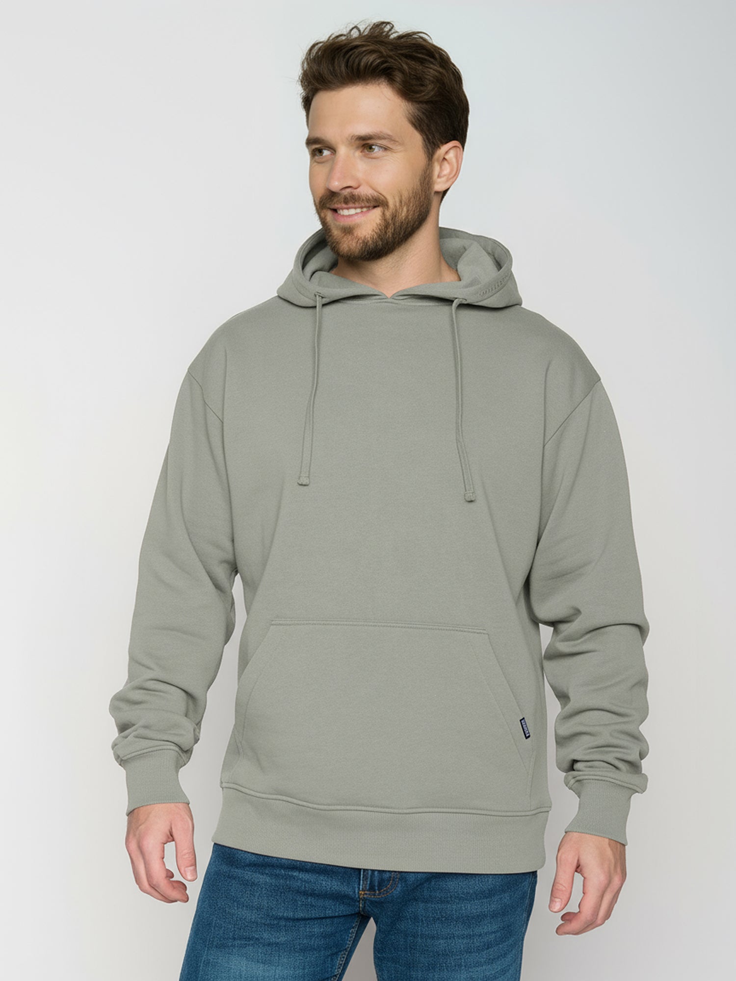 Moos Mint: Gemütlicher Hoodie aus Bio-Baumwolle für Herren [25195]