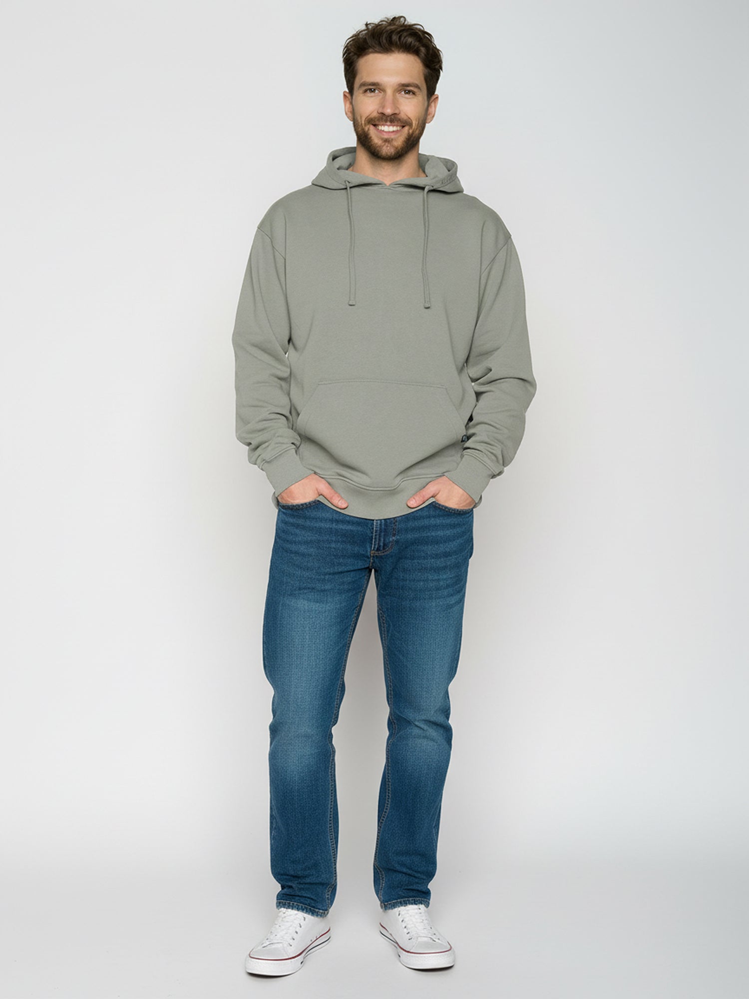 Moos Mint: Gemütlicher Hoodie aus Bio-Baumwolle für Herren [25197]