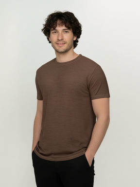 Earth Wood: Funktionales T-Shirt aus Merino-Wolle für Herren [25215]