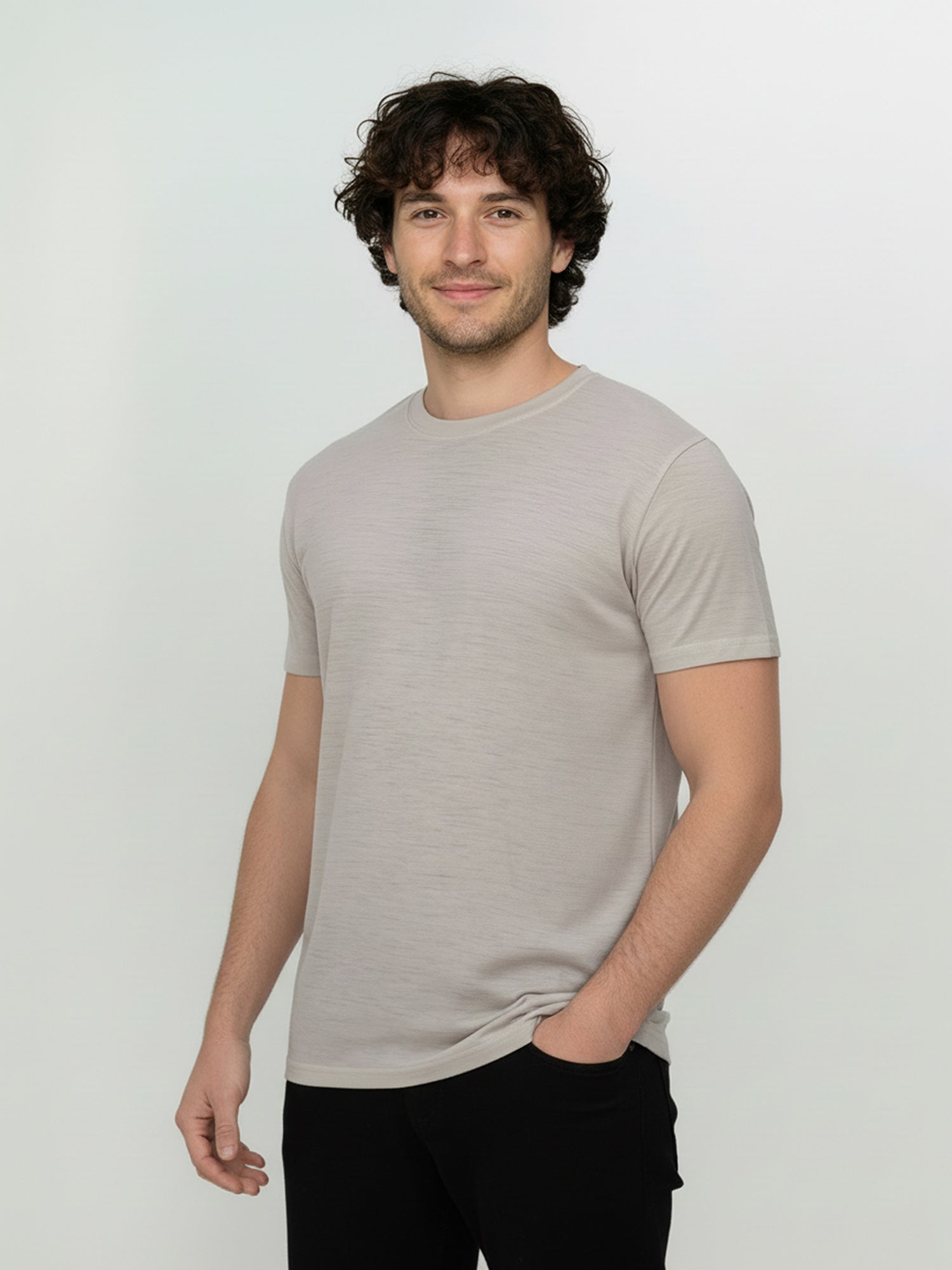 Sandstone: Funktionales T-Shirt aus Merino-Wolle für Herren [25220]