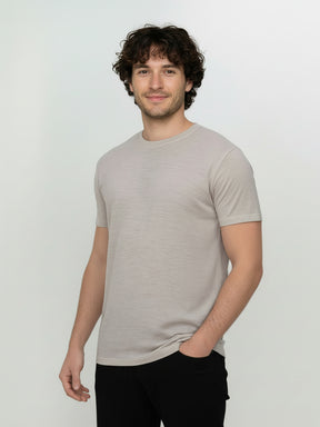 Sandstone: Funktionales T-Shirt aus Merino-Wolle für Herren [25220]