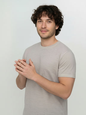 Sandstone: Funktionales T-Shirt aus Merino-Wolle für Herren [25221]