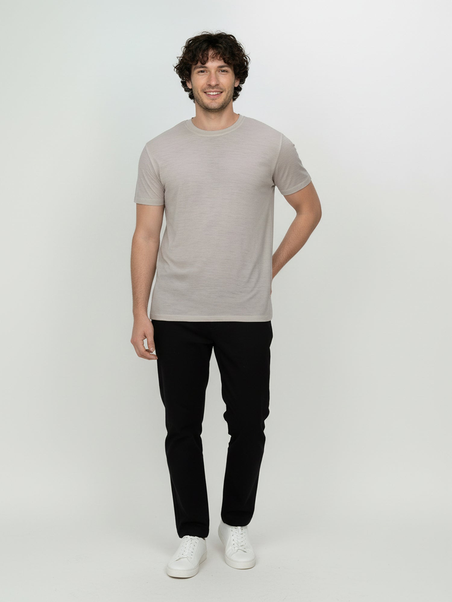 Sandstone: Funktionales T-Shirt aus Merino-Wolle für Herren [25222]