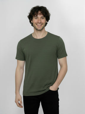 Herb Stripes: Sportliches T-Shirt aus Bio-Baumwolle für Herren [25226]