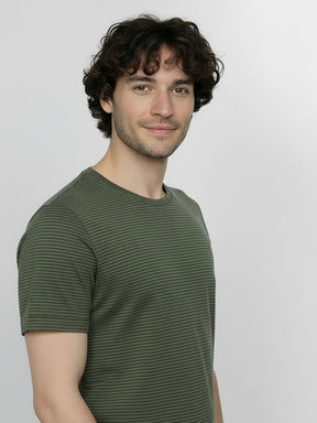 Herb Stripes: Sportliches T-Shirt aus Bio-Baumwolle für Herren [25227]