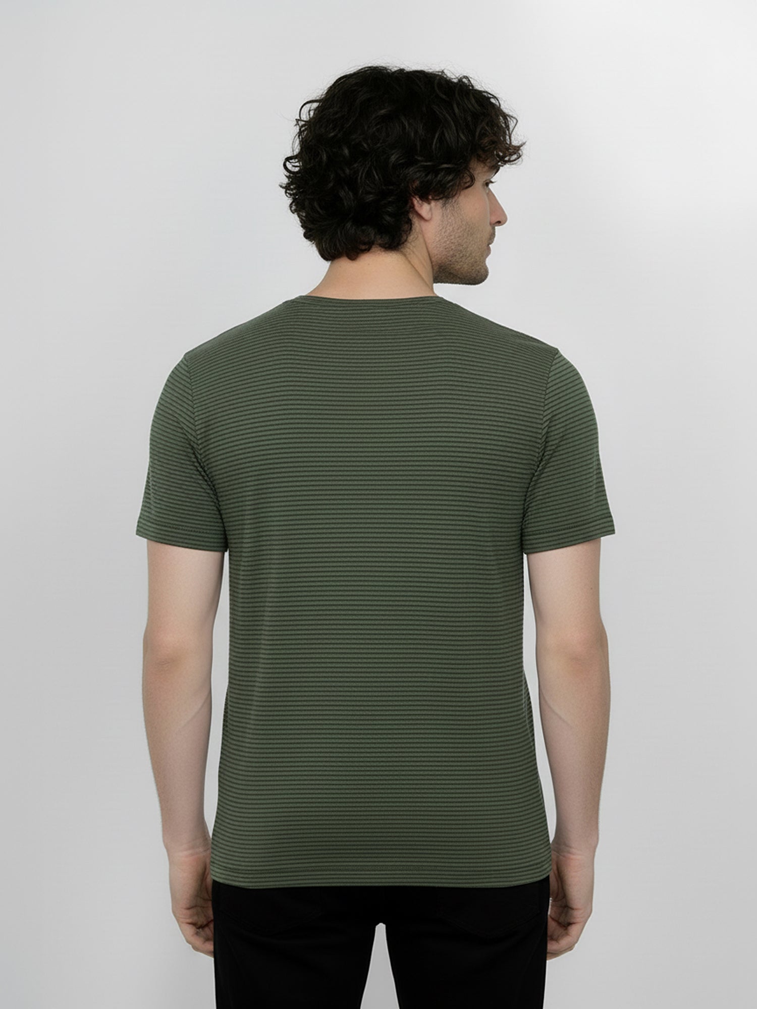 Herb Stripes: Sportliches T-Shirt aus Bio-Baumwolle für Herren [25229]