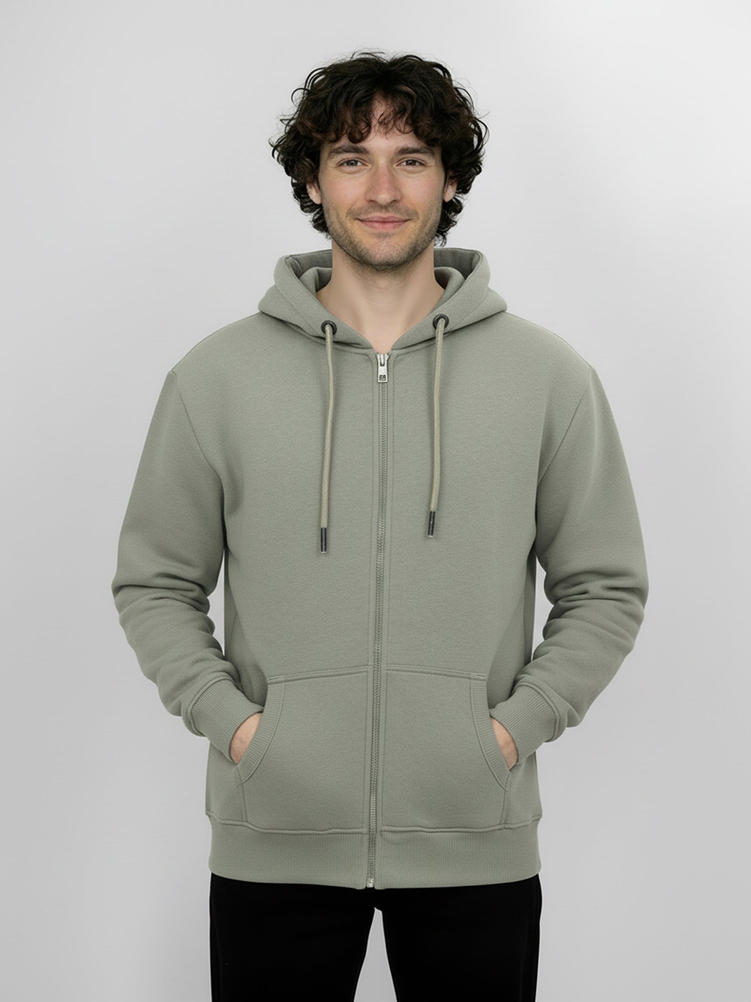 Moos Mint: Lässige Sweatjacke aus Bio-Baumwolle für Herren [25255]