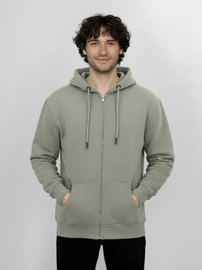 Moos Mint: Lässige Sweatjacke aus Bio-Baumwolle für Herren [25255]