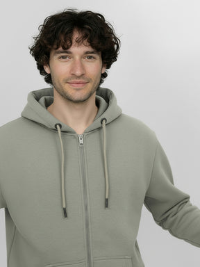 Moos Mint: Lässige Sweatjacke aus Bio-Baumwolle für Herren [25256]