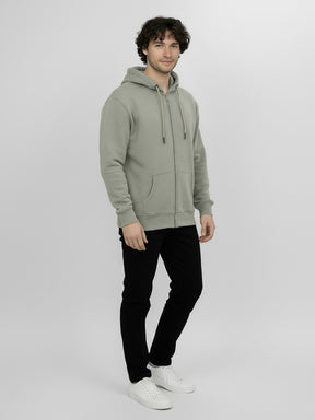 Moos Mint: Lässige Sweatjacke aus Bio-Baumwolle für Herren [25257]