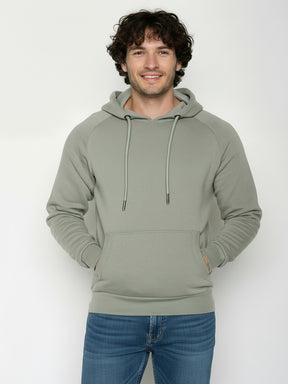 Moos Mint: Hoodie aus Bio-Baumwolle mit Raglan-Arm für Herren [25271]