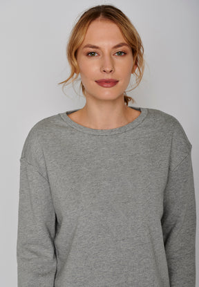 Heather Grey: Gemütliches Sweatshirt aus Bio-Baumwolle für Damen [230]