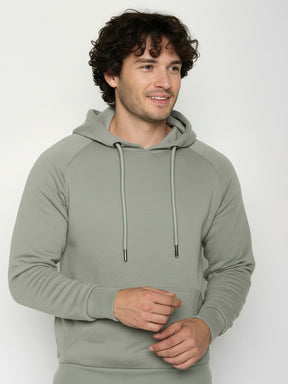 Moos Mint: Hoodie aus Bio-Baumwolle mit Raglan-Arm für Herren [25272]