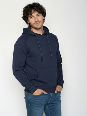 Navy: Hoodie aus Bio-Baumwolle mit Raglan-Arm für Herren [25276]