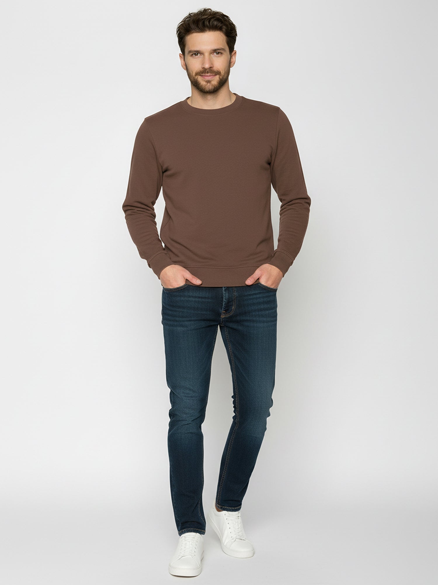 Earth Wood: Gemütliches Sweatshirt aus Bio-Baumwolle für Herren [25288]