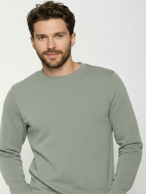 Moos Mint: Gemütliches Sweatshirt aus Bio-Baumwolle für Herren [25292]