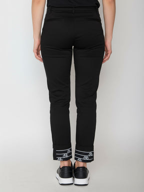 Black: Gemütliche Chino aus Bio-Baumwoll Mix für Damen [25809]