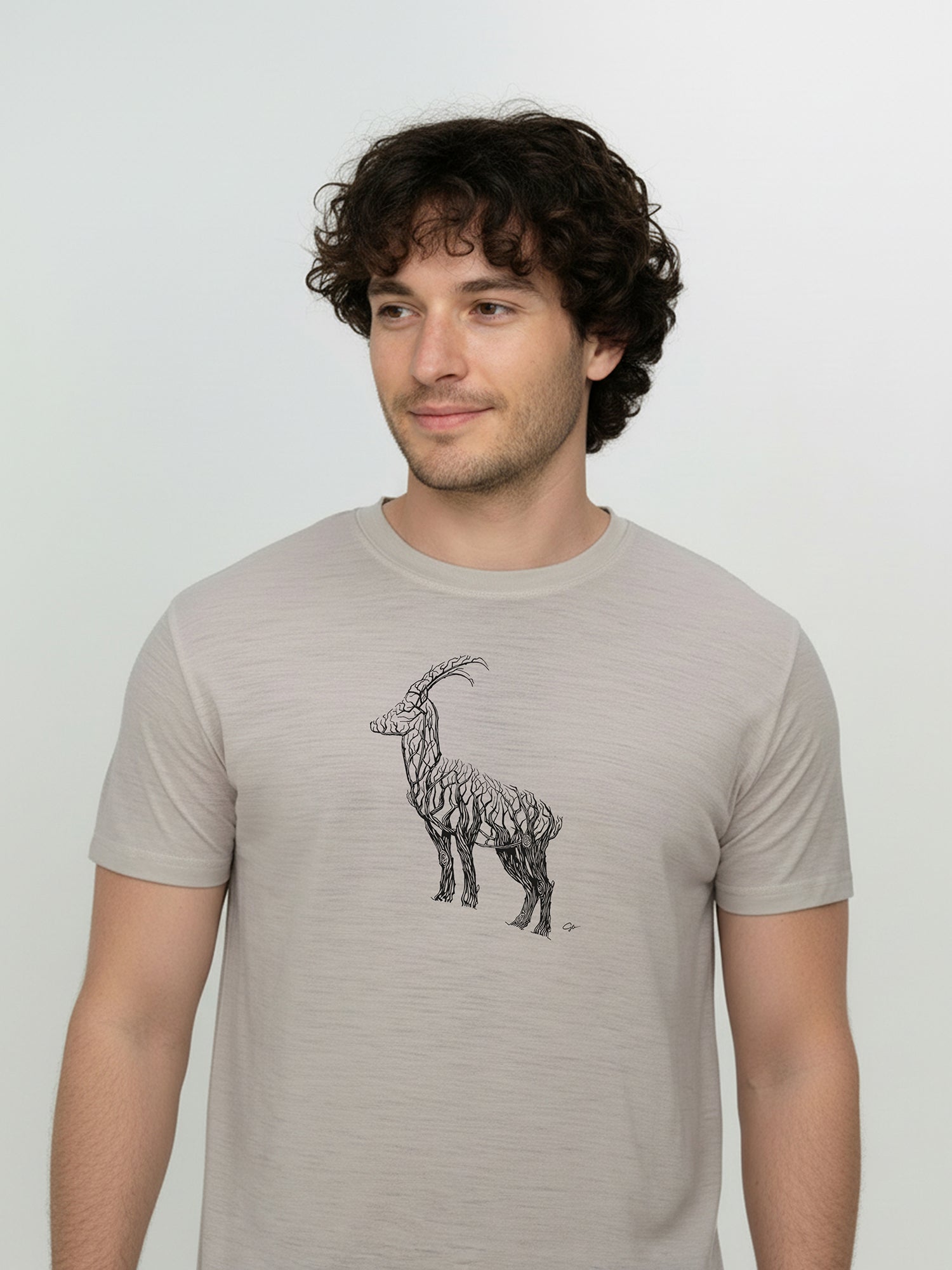 Sandstone: Funktionales T-Shirt aus Merino-Wolle für Herren [25832]
