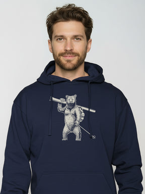 Navy: Gemütlicher Hoodie aus Bio-Baumwolle für Herren [25837]