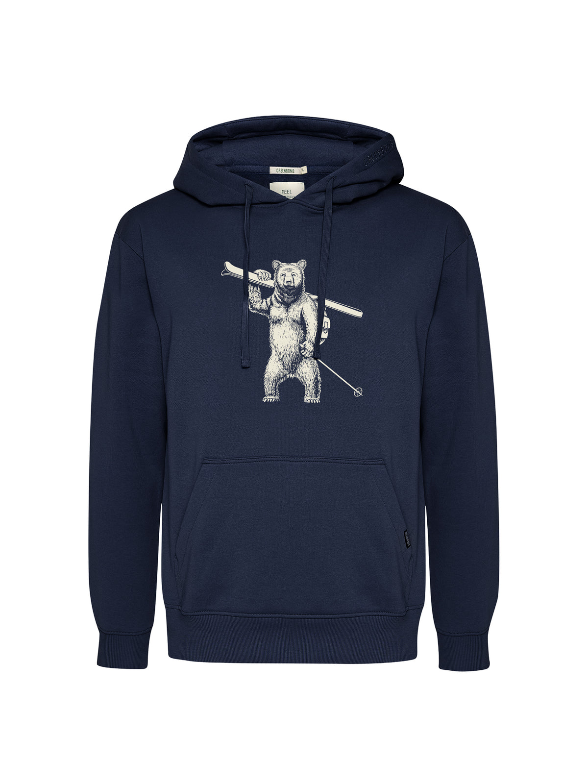 Navy: Gemütlicher Hoodie aus Bio-Baumwolle für Herren [25840]