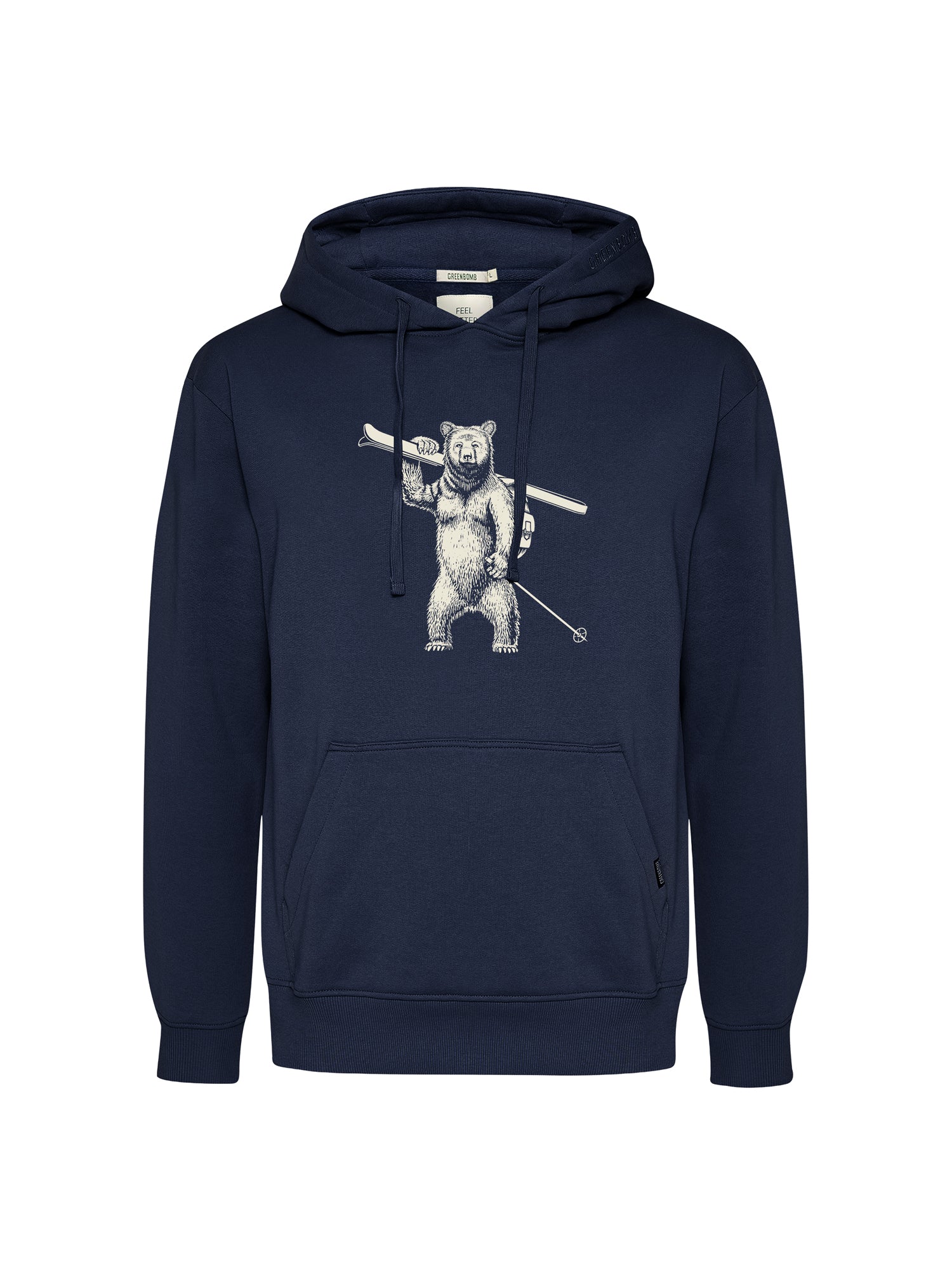Navy: Gemütlicher Hoodie aus Bio-Baumwolle für Herren [25840]
