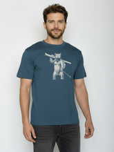 Blue Pine: Lässiges Oversize-T-Shirt aus Bio-Baumwolle für Herren [25841]