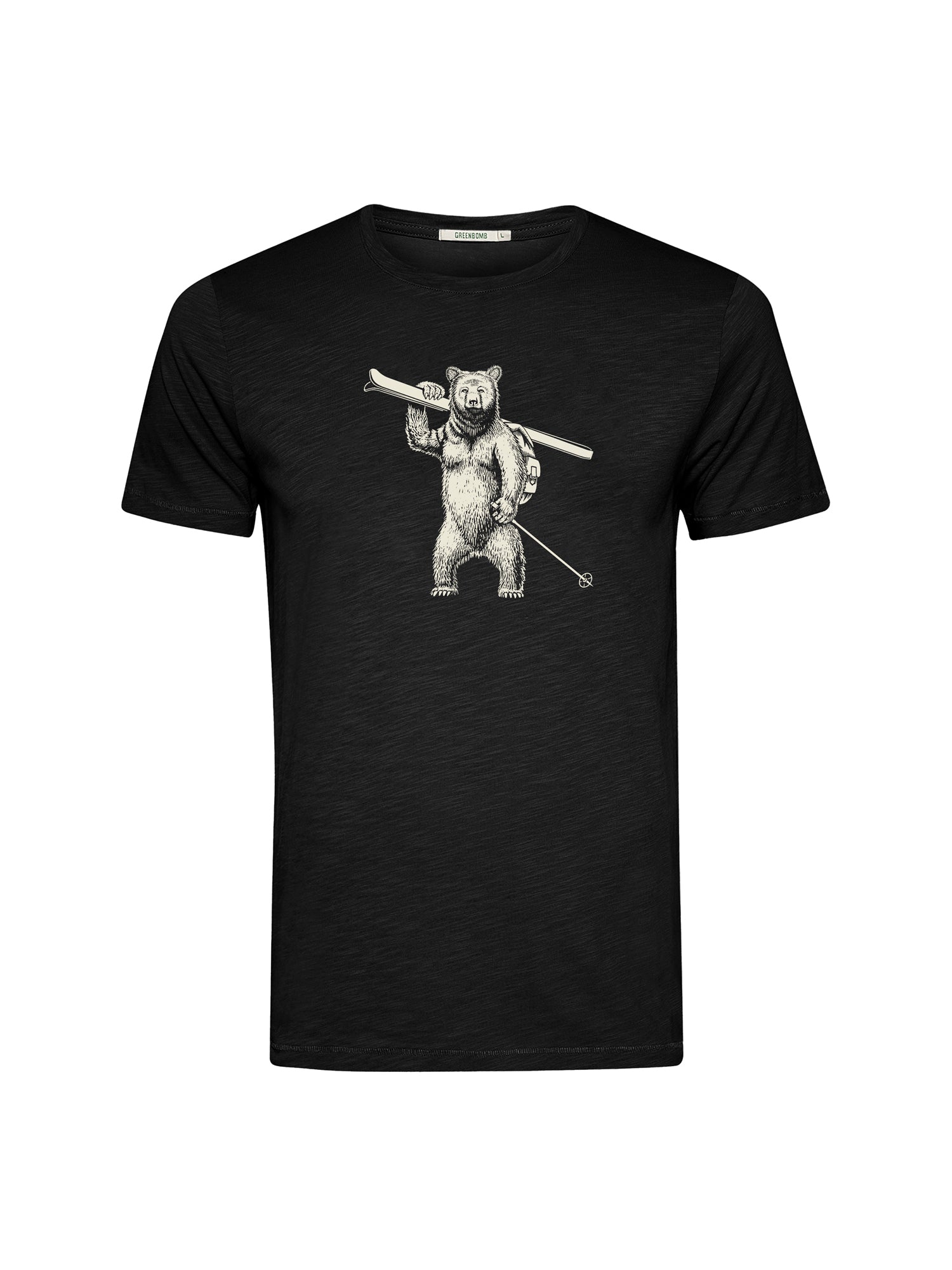 Black: Sportliches T-Shirt aus Bio-Baumwolle für Herren [25850]