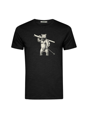 Black: Sportliches T-Shirt aus Bio-Baumwolle für Herren [25850]