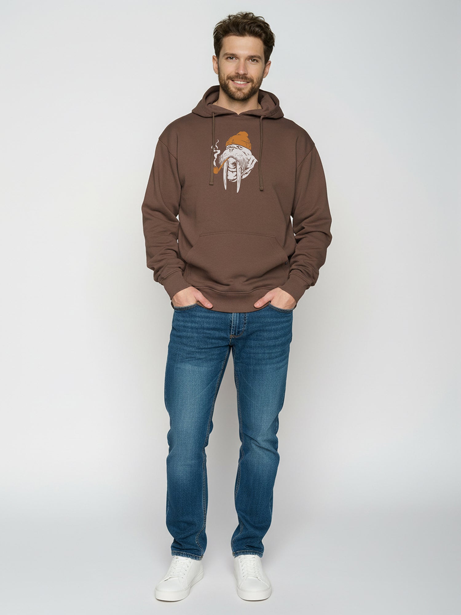Earth Wood: Gemütlicher Hoodie aus Bio-Baumwolle für Herren [25863]