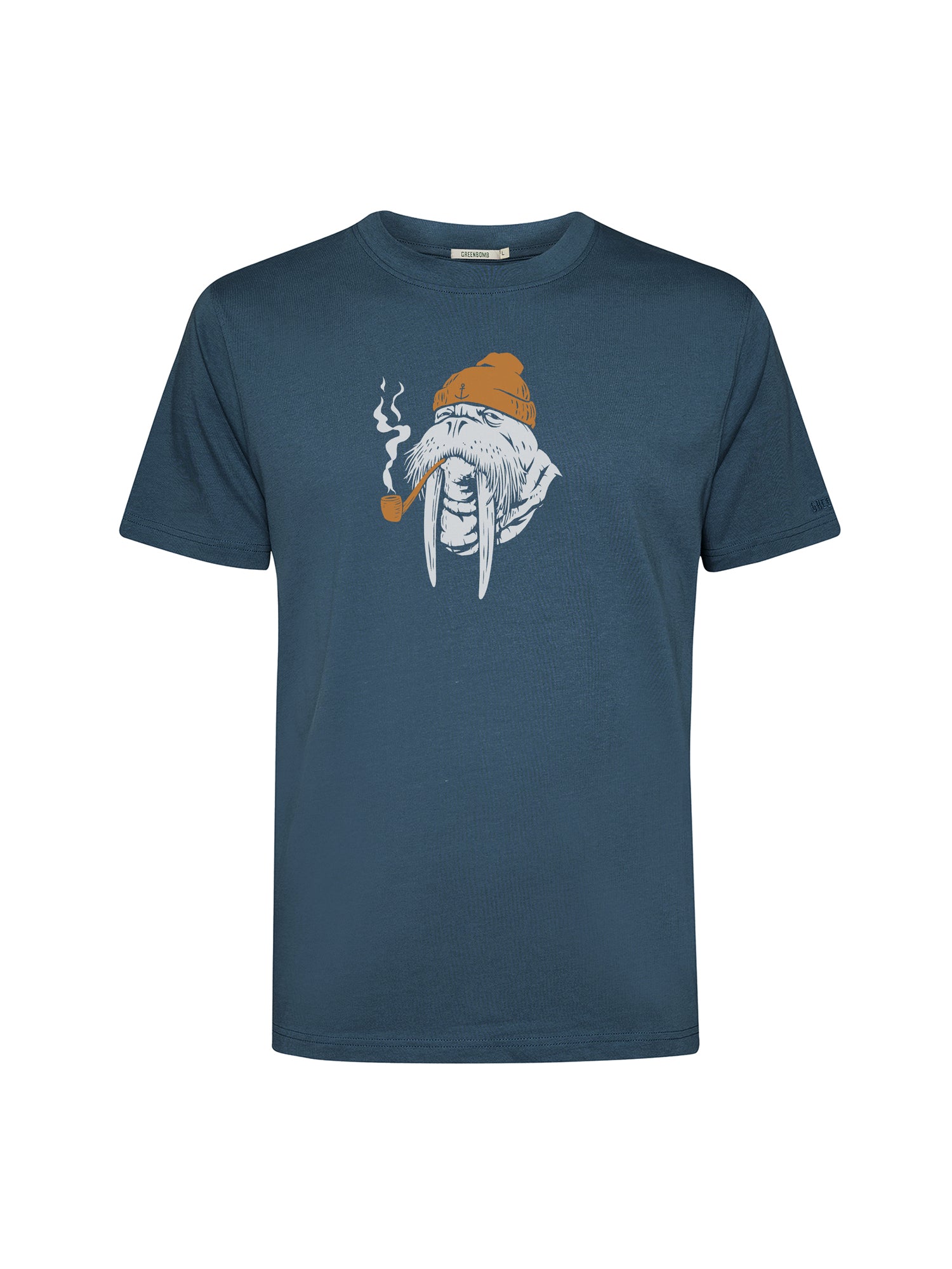 Blue Pine: Lässiges Oversize-T-Shirt aus Bio-Baumwolle für Herren [25870]