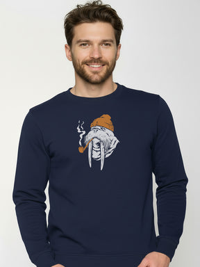 Navy: Gemütliches Sweatshirt aus Bio-Baumwolle für Herren [25872]