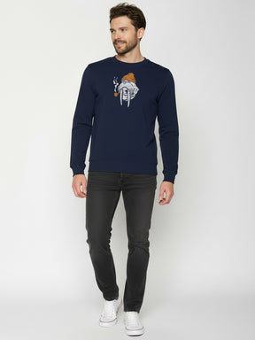 Navy: Gemütliches Sweatshirt aus Bio-Baumwolle für Herren [25873]
