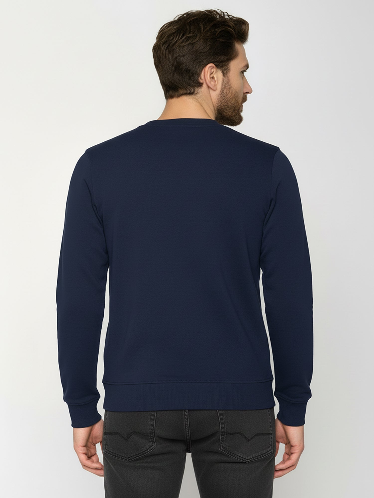 Navy: Gemütliches Sweatshirt aus Bio-Baumwolle für Herren [25874]