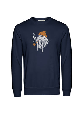 Navy: Gemütliches Sweatshirt aus Bio-Baumwolle für Herren [25875]