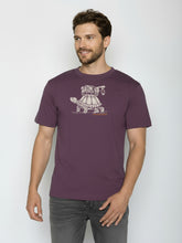 Berry Bark: Lässiges Oversize-T-Shirt aus Bio-Baumwolle für Herren [25876]