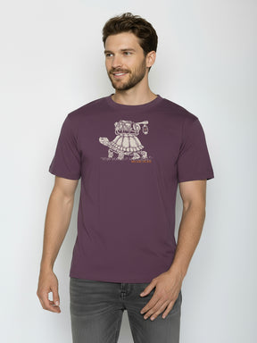 Berry Bark: Lässiges Oversize-T-Shirt aus Bio-Baumwolle für Herren [25876]
