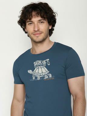 Blue Pine: Sportliches T-Shirt aus Bio-Baumwolle für Herren [25887]