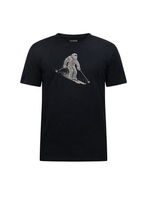 Black: Funktionales T-Shirt aus Merino-Wolle für Herren [25900]