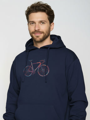 Navy: Gemütlicher Hoodie aus Bio-Baumwolle für Herren [25902]