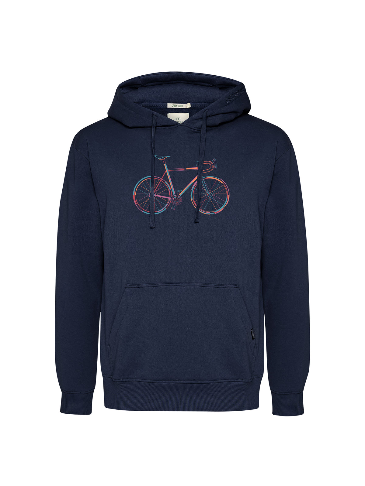 Navy: Gemütlicher Hoodie aus Bio-Baumwolle für Herren [25905]