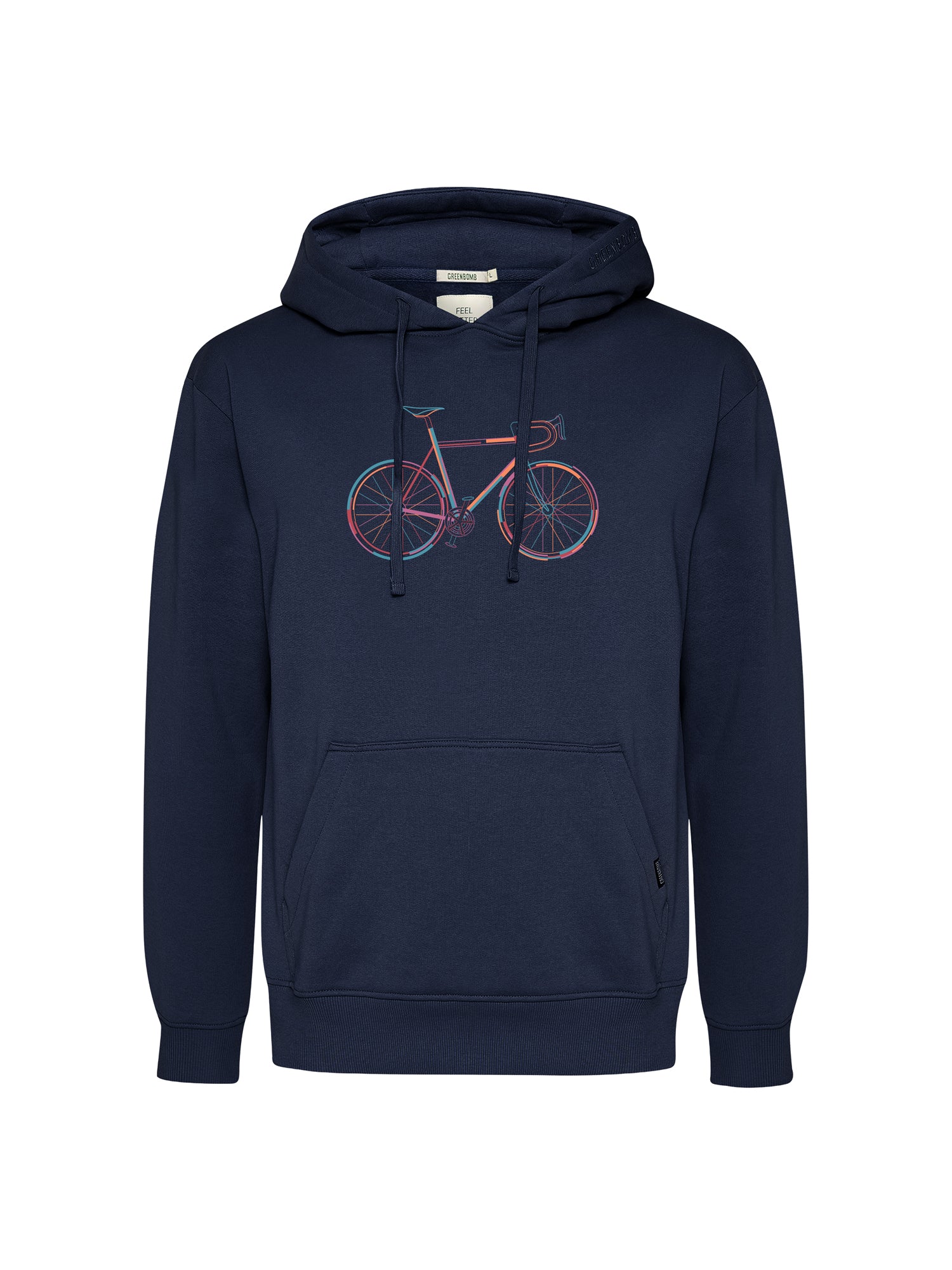 Navy: Gemütlicher Hoodie aus Bio-Baumwolle für Herren [25905]
