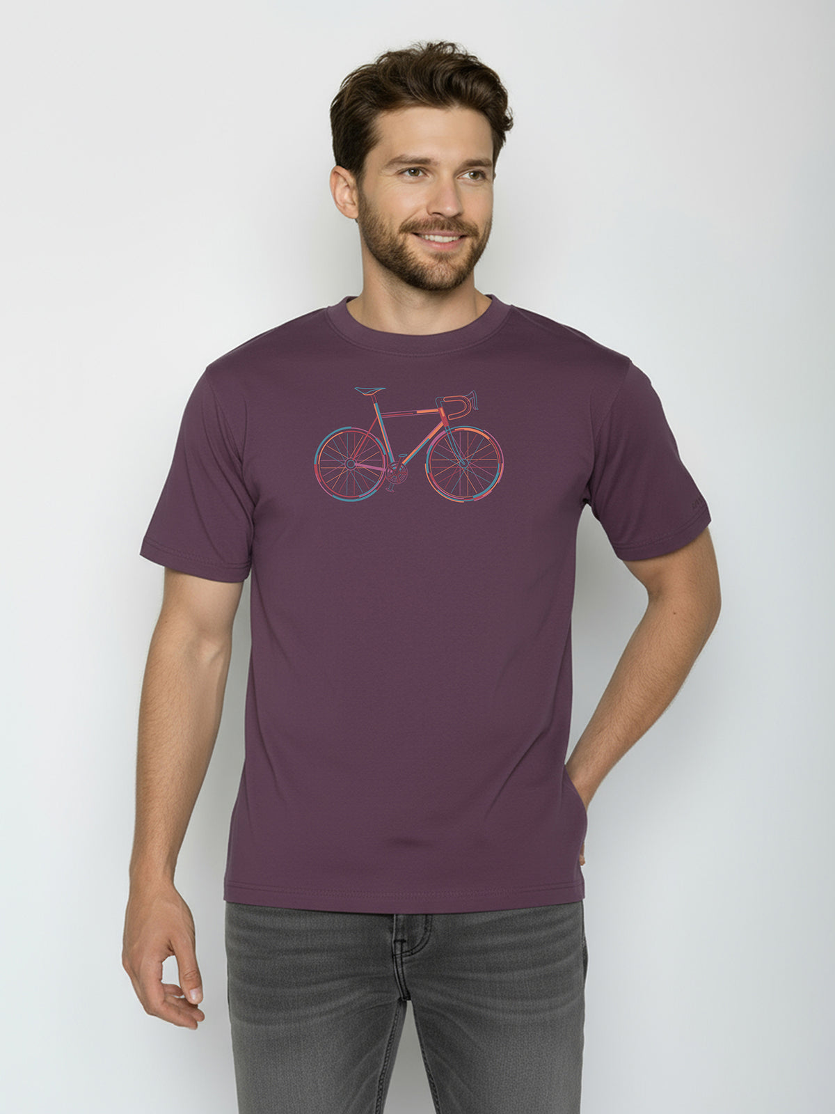 Berry Bark: Lässiges Oversize-T-Shirt aus Bio-Baumwolle für Herren [25906]