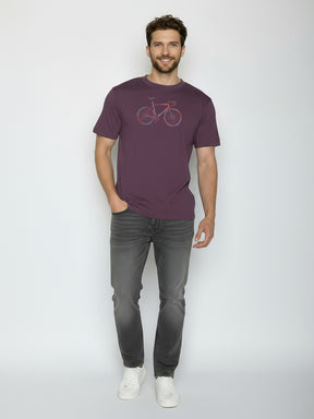 Berry Bark: Lässiges Oversize-T-Shirt aus Bio-Baumwolle für Herren [25908]