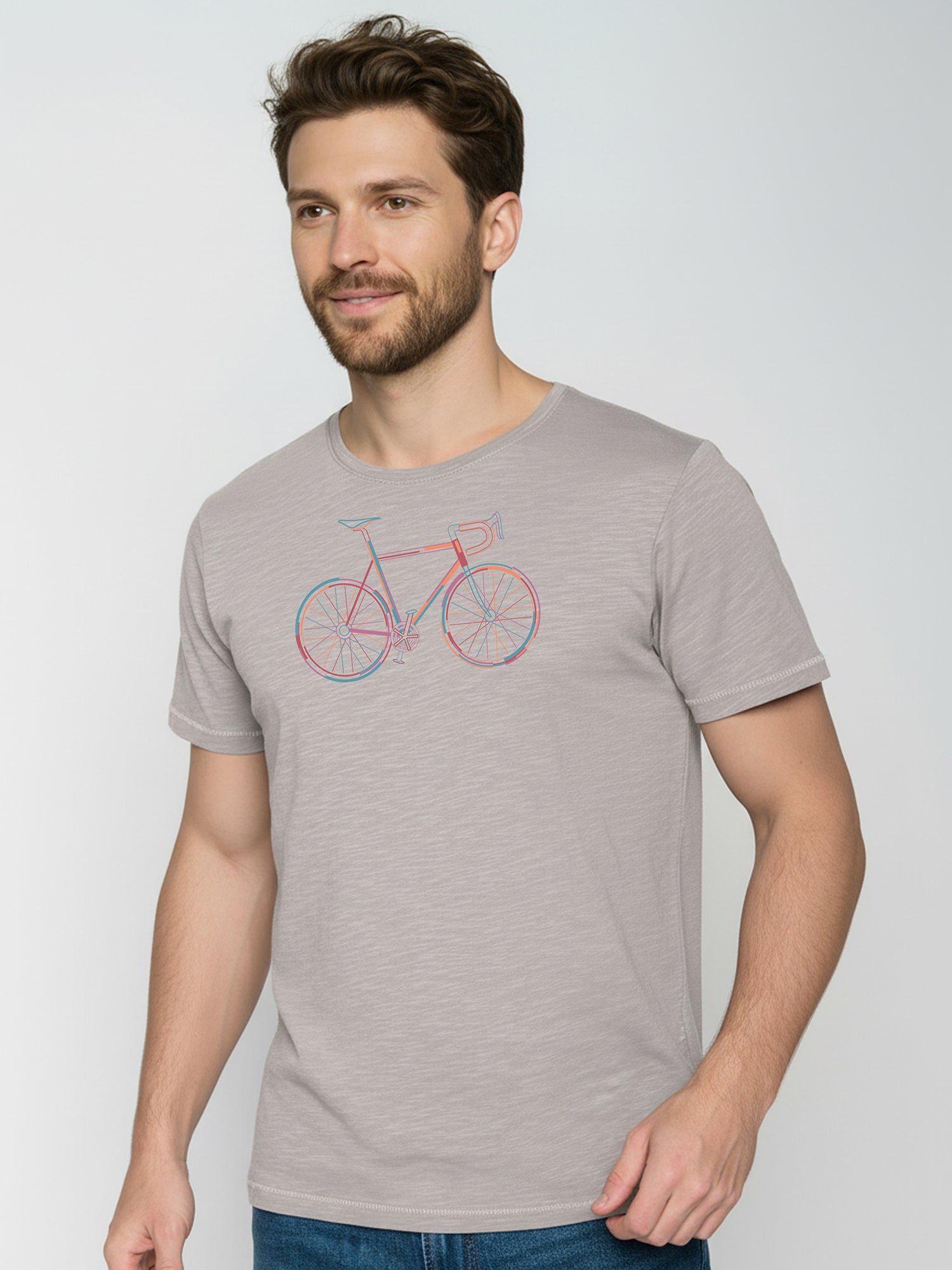 Sandstone: Sportliches T-Shirt aus Bio-Baumwolle für Herren [25911]