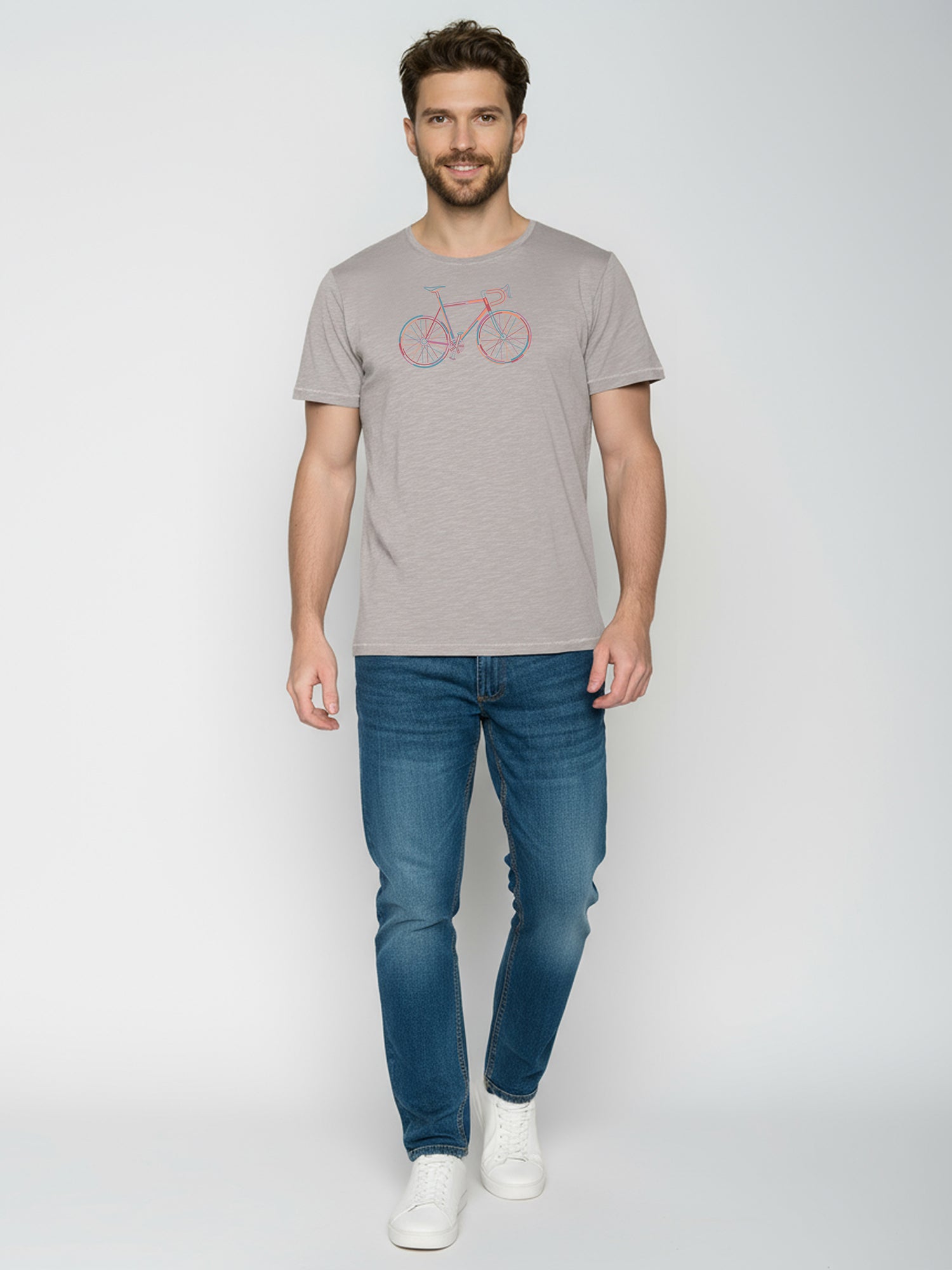 Sandstone: Sportliches T-Shirt aus Bio-Baumwolle für Herren [25913]