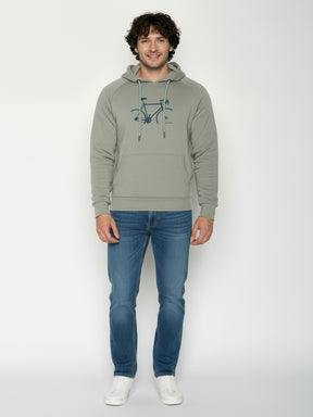 Moos Mint: Hoodie aus Bio-Baumwolle mit Raglan-Arm für Herren [25928]