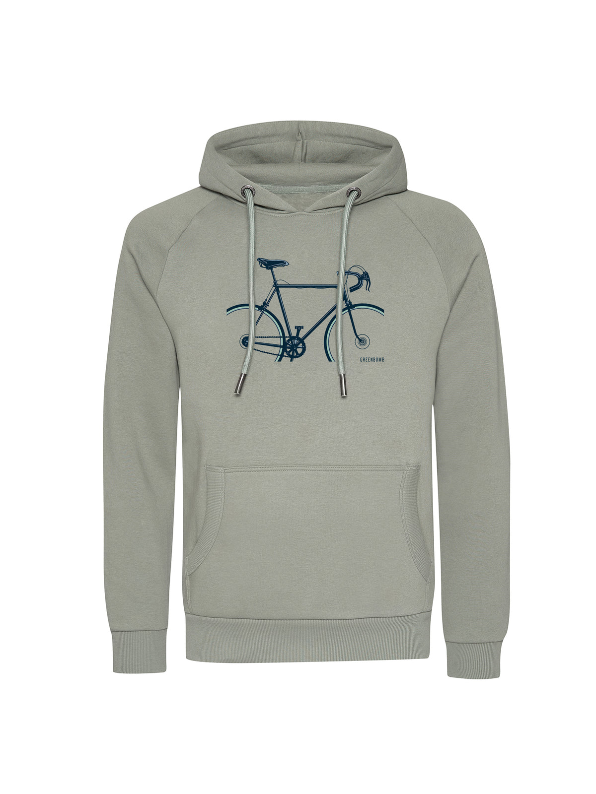 Moos Mint: Hoodie aus Bio-Baumwolle mit Raglan-Arm für Herren [25930]