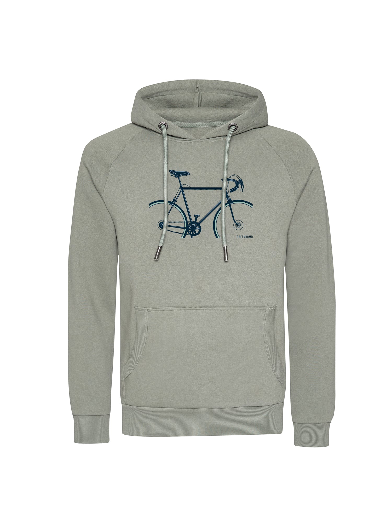 Moos Mint: Hoodie aus Bio-Baumwolle mit Raglan-Arm für Herren [25930]