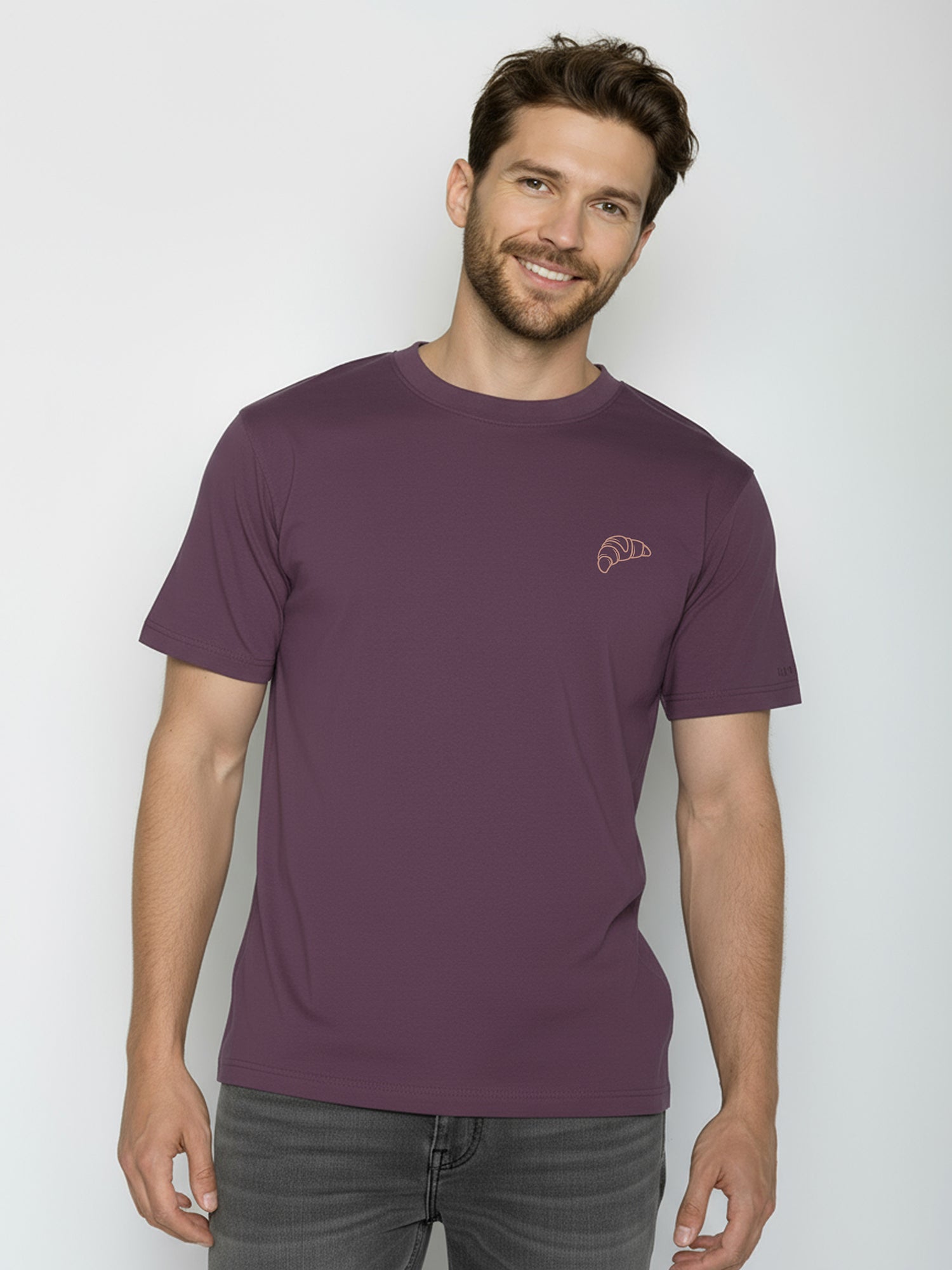 Berry Bark: Lässiges Oversize-T-Shirt aus Bio-Baumwolle für Herren [25941]