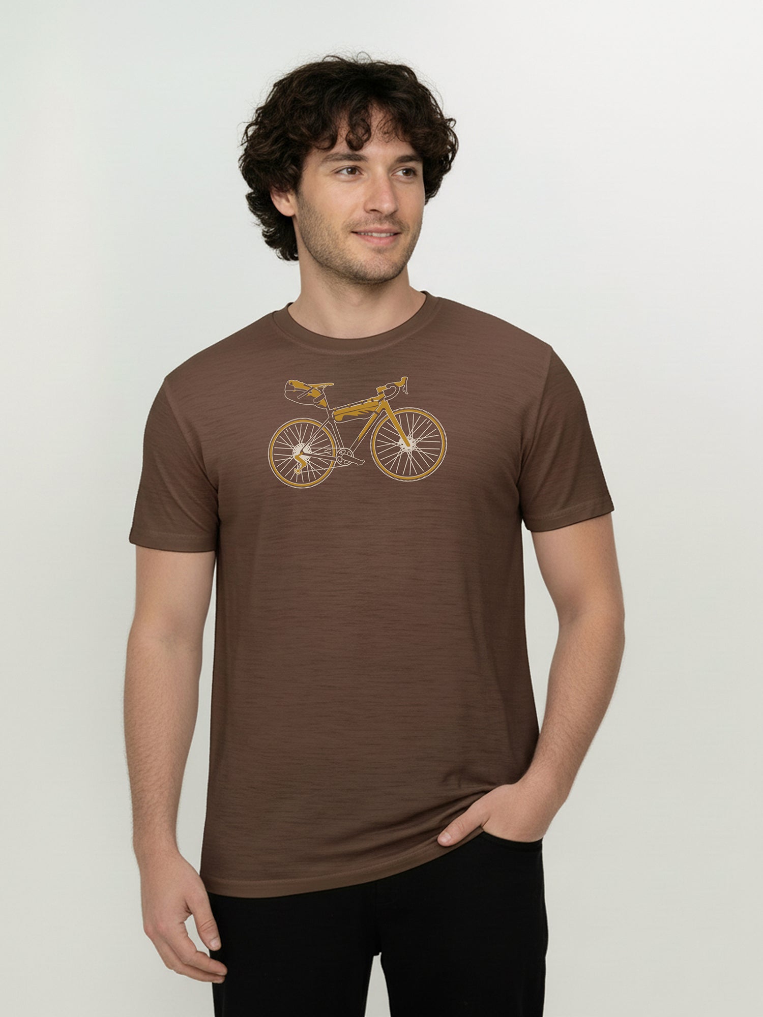 Earth Wood: Funktionales T-Shirt aus Merino-Wolle für Herren [25952]